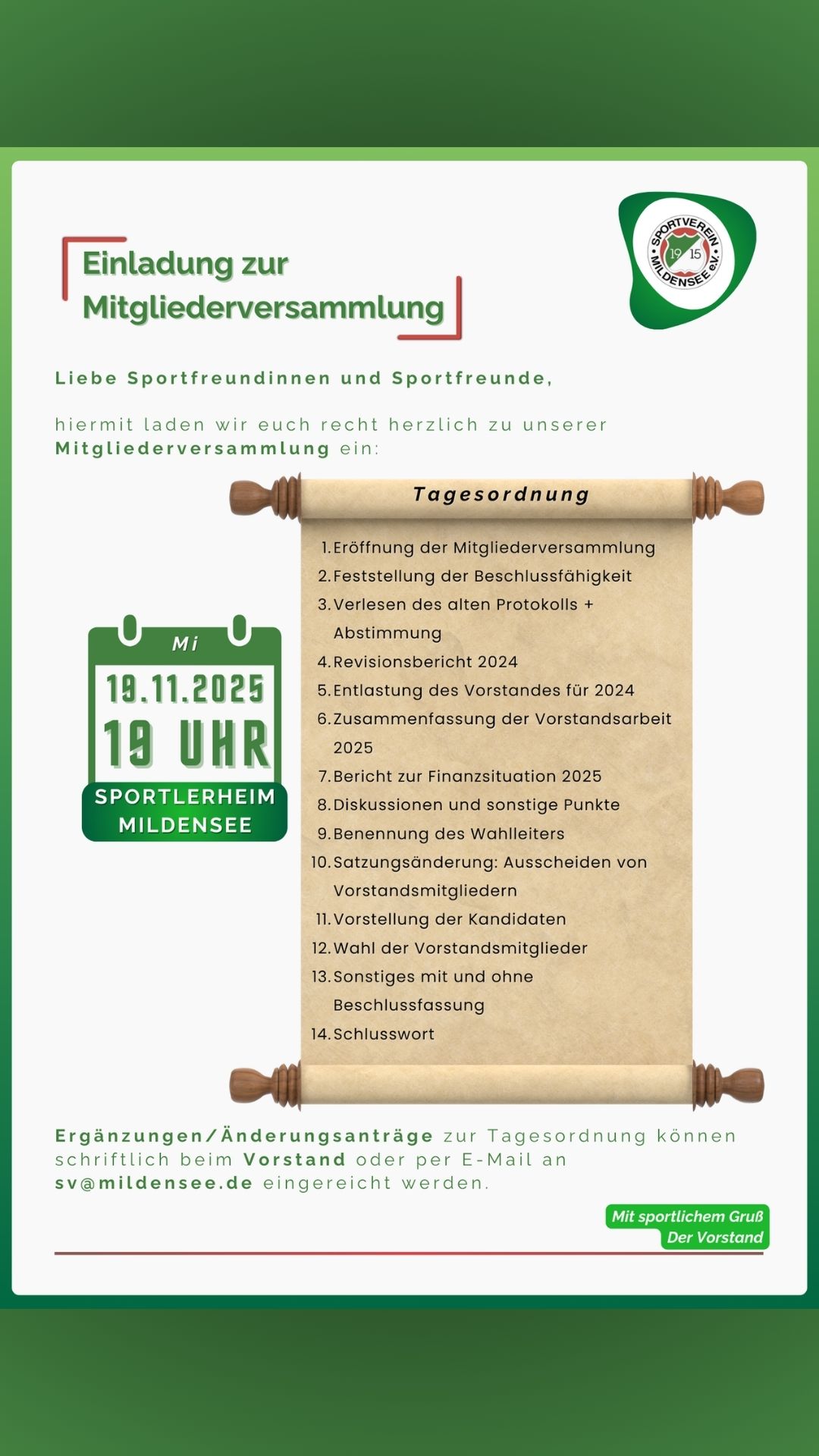 Mitgliederversammlung 2025