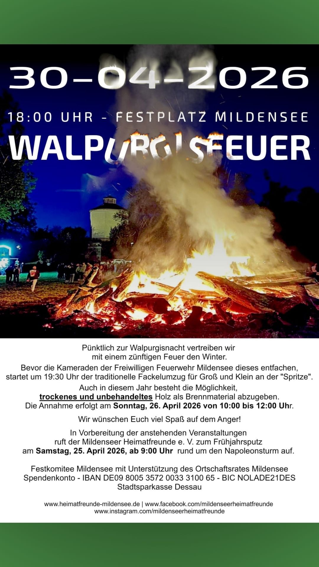 Walpurgisfeuer 2026