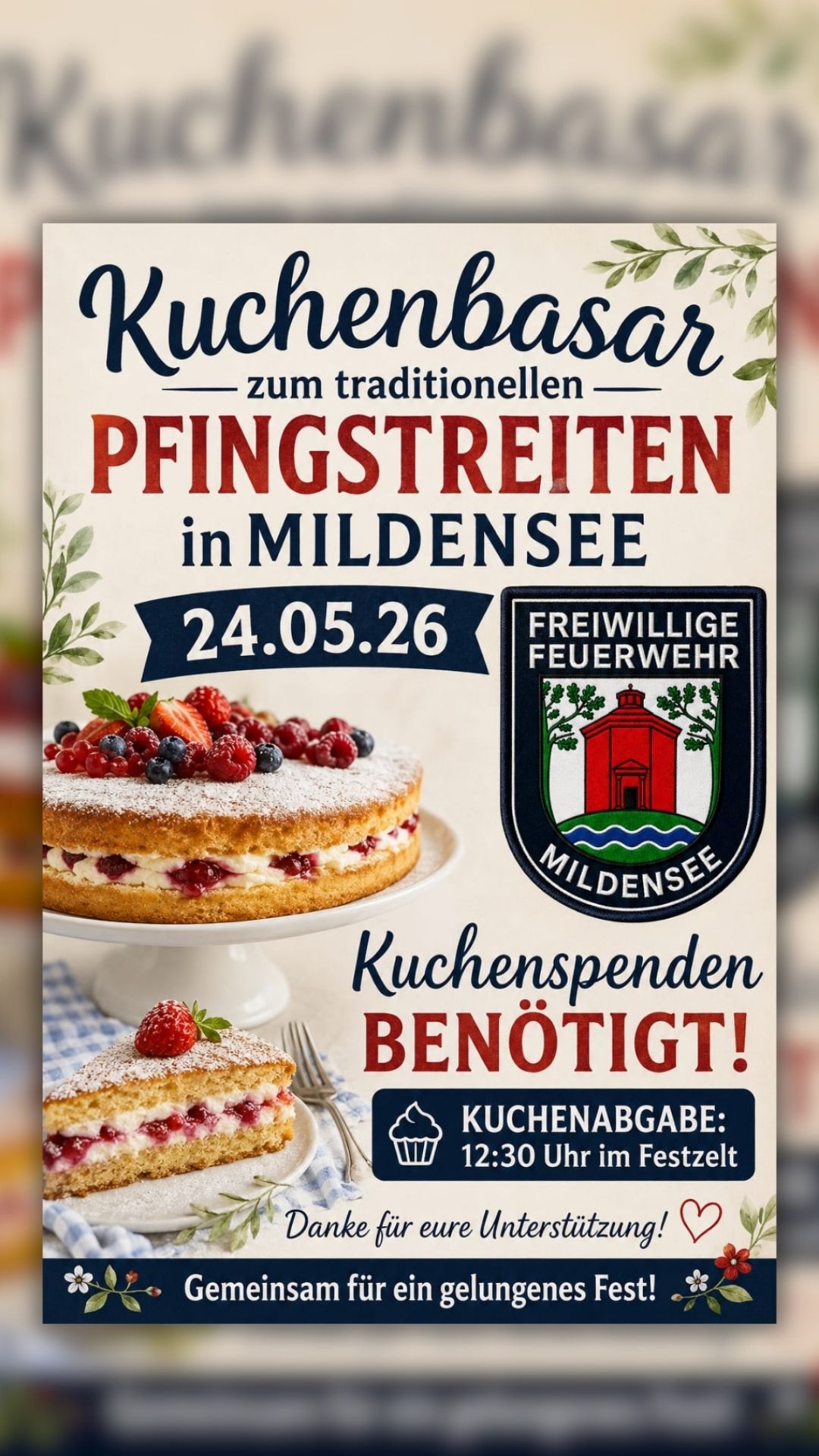 Pfingstreiten 2026 - Kuchenbasar