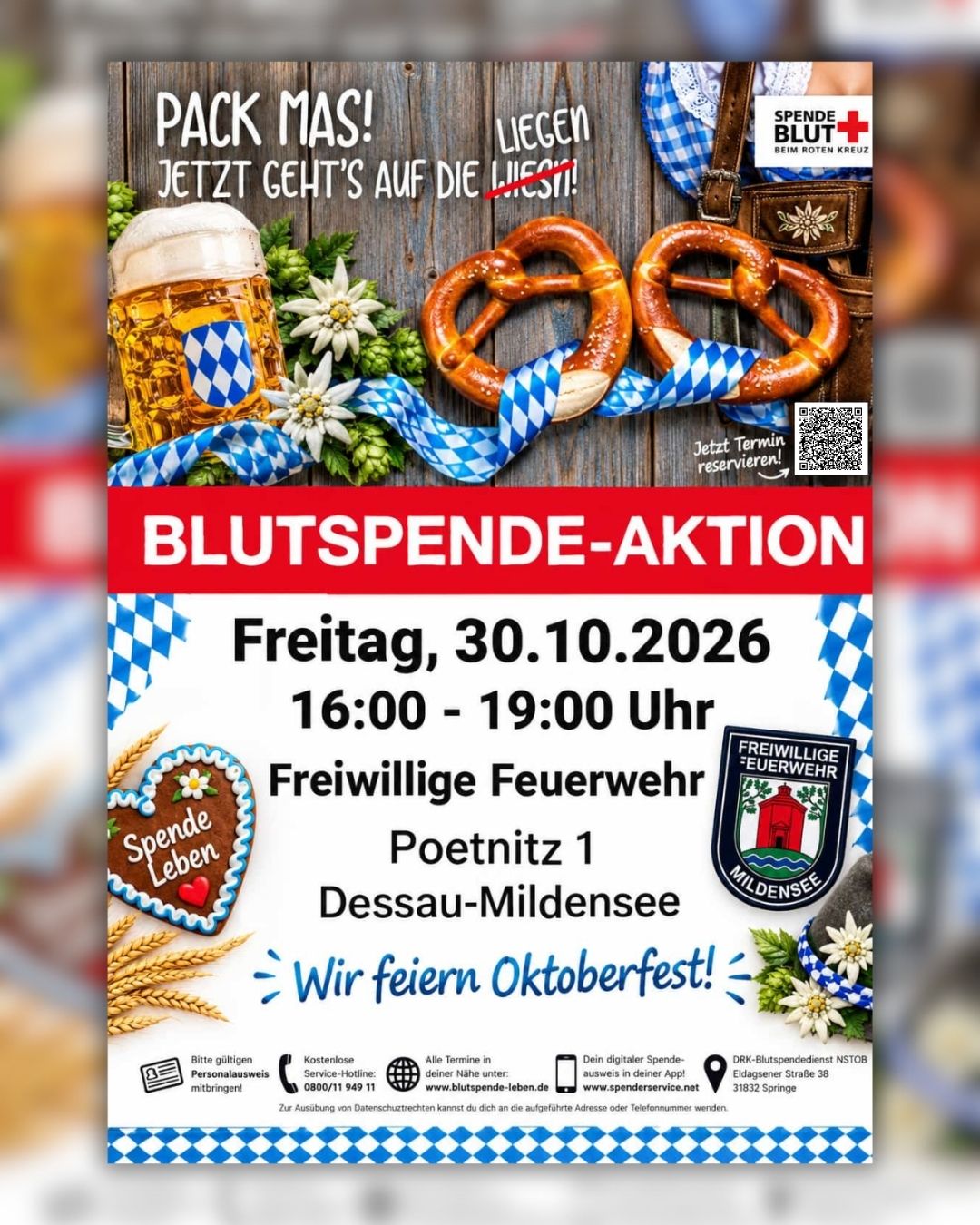 Startseite Blutspende - Oktober 2026